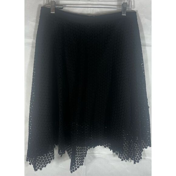 Elie Tahari eyelet medallion lace A Line skirt - Picture 1 of 3